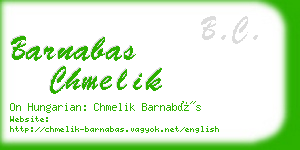 barnabas chmelik business card